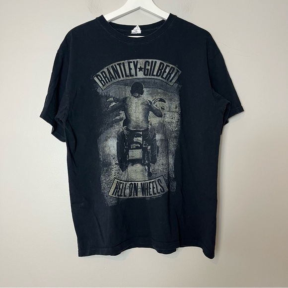 Brantley Gilbert Hell on Wheels 2013 Tour Black Tee Large - Picture 1 of 6